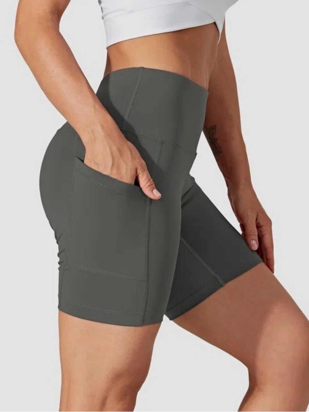 HALARA High-Waisted Bike Shorts with Side Pocket